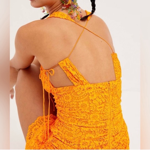 NWT- For Love & Lemon Orange Dress - Picture 2 of 5